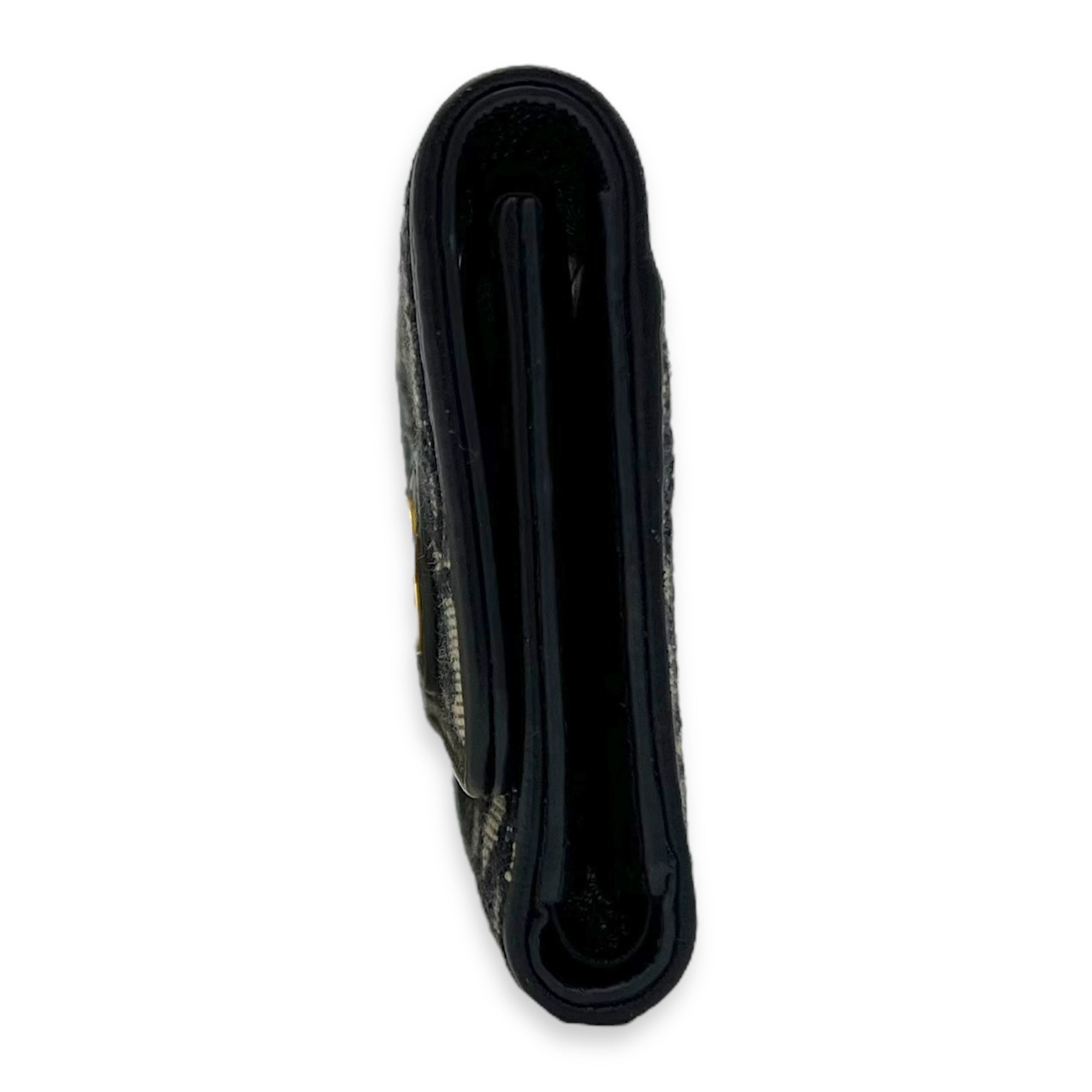 Christian Dior 30 Montaigne Blue Wallet in Jacquard, Gold hardware_4