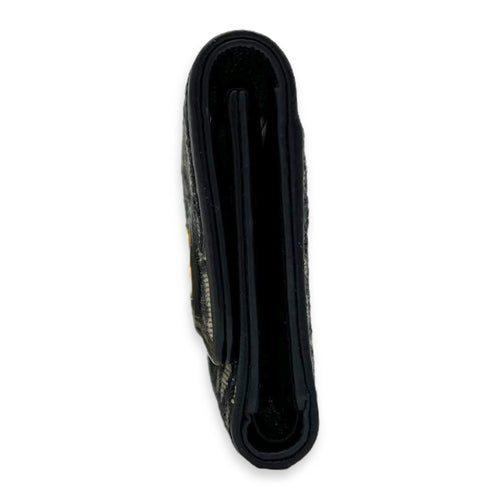 Christian Dior 30 Montaigne Blue Wallet in Jacquard, Gold hardware_4