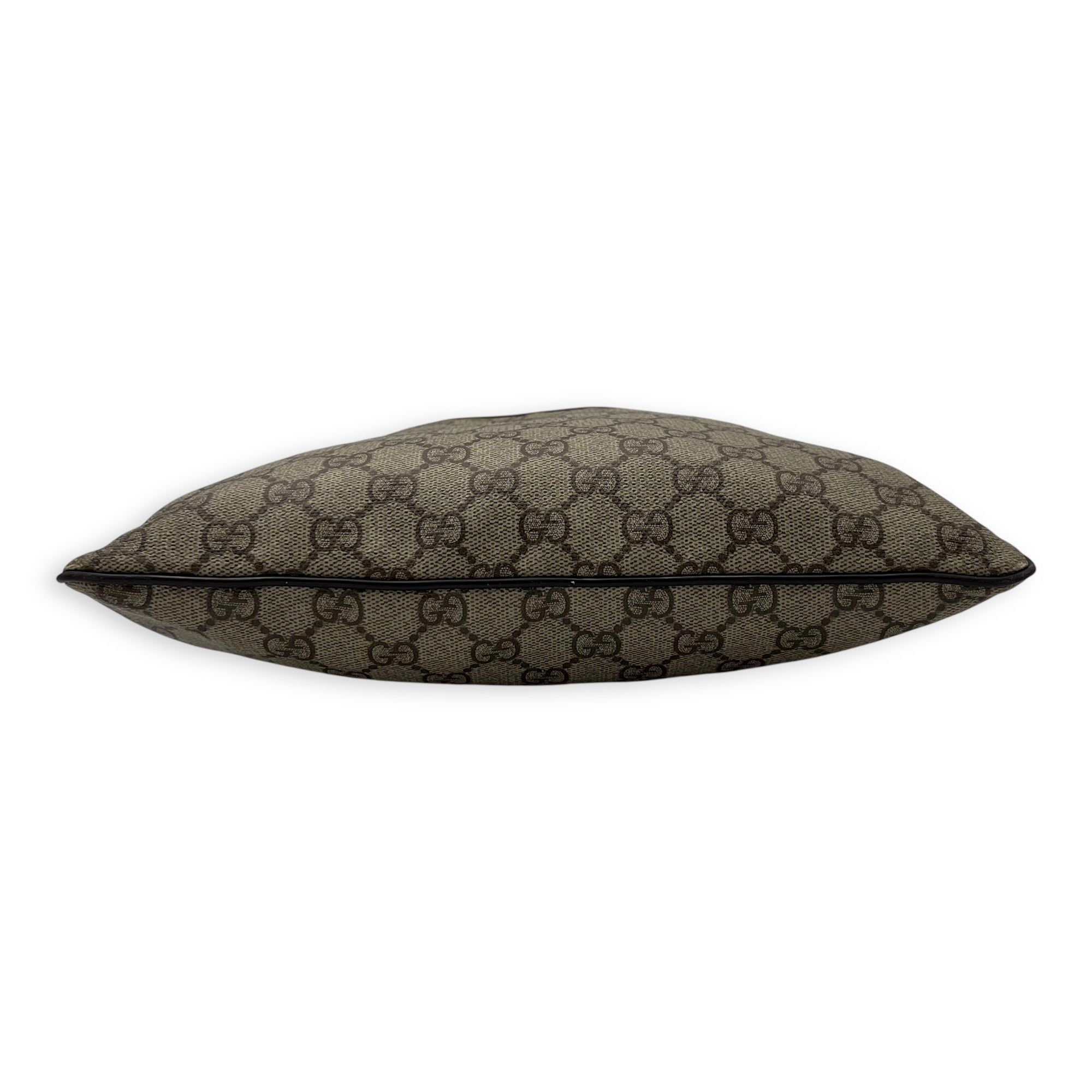 Gucci GG Supreme Shoulder Bag Brown in Coated Canvas, Silver hardware_5