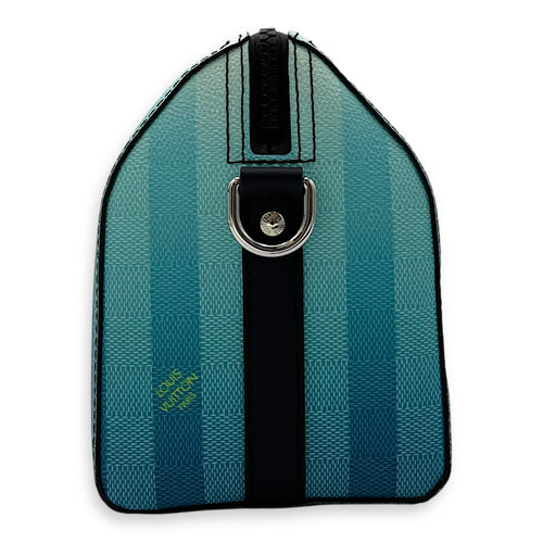 Louis Vuitton City keepall Crossbody Bag Medium Blue in Canvas, Black hardware_4