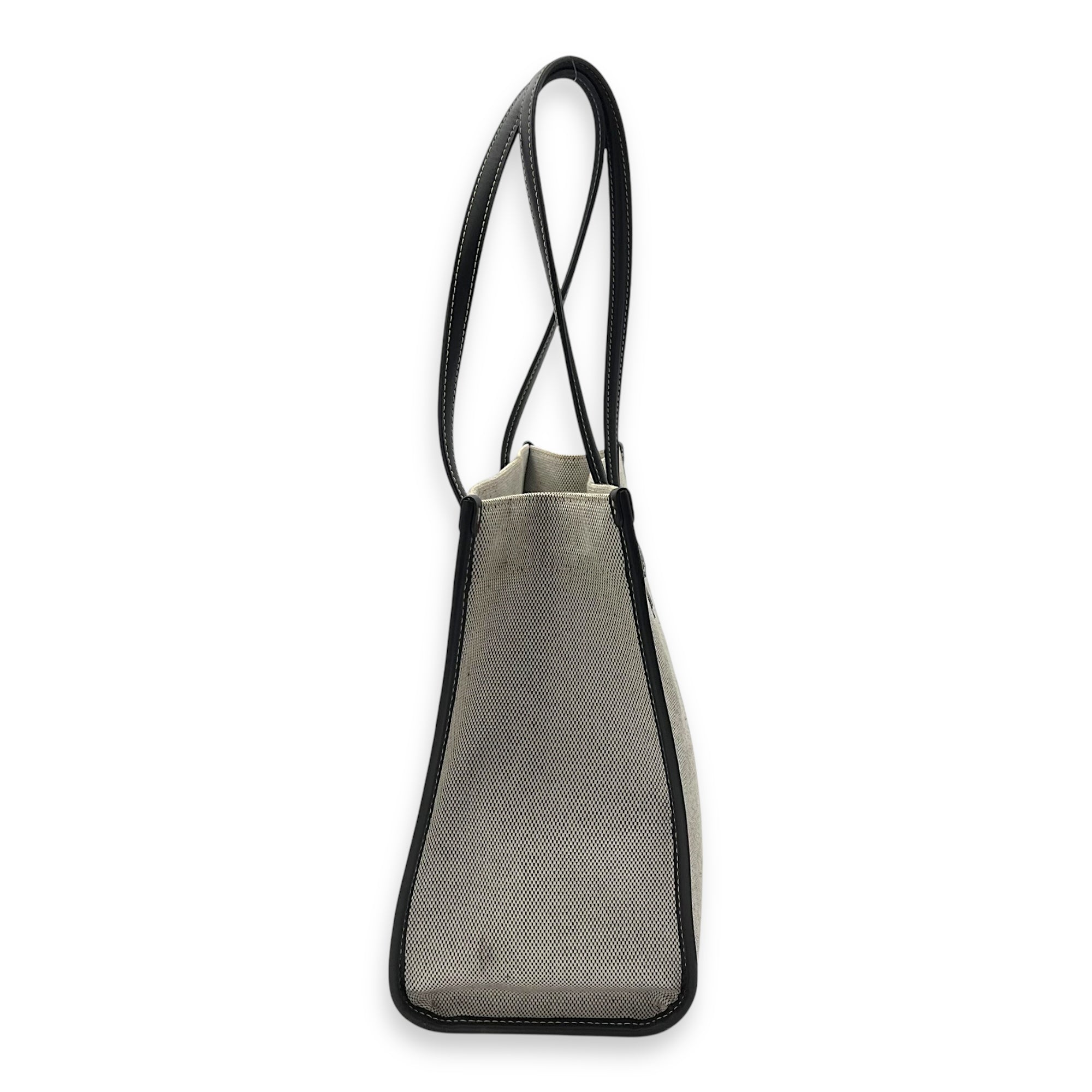 Burberry Freya Tote Bag Black in Canvas, Gold hardware_4