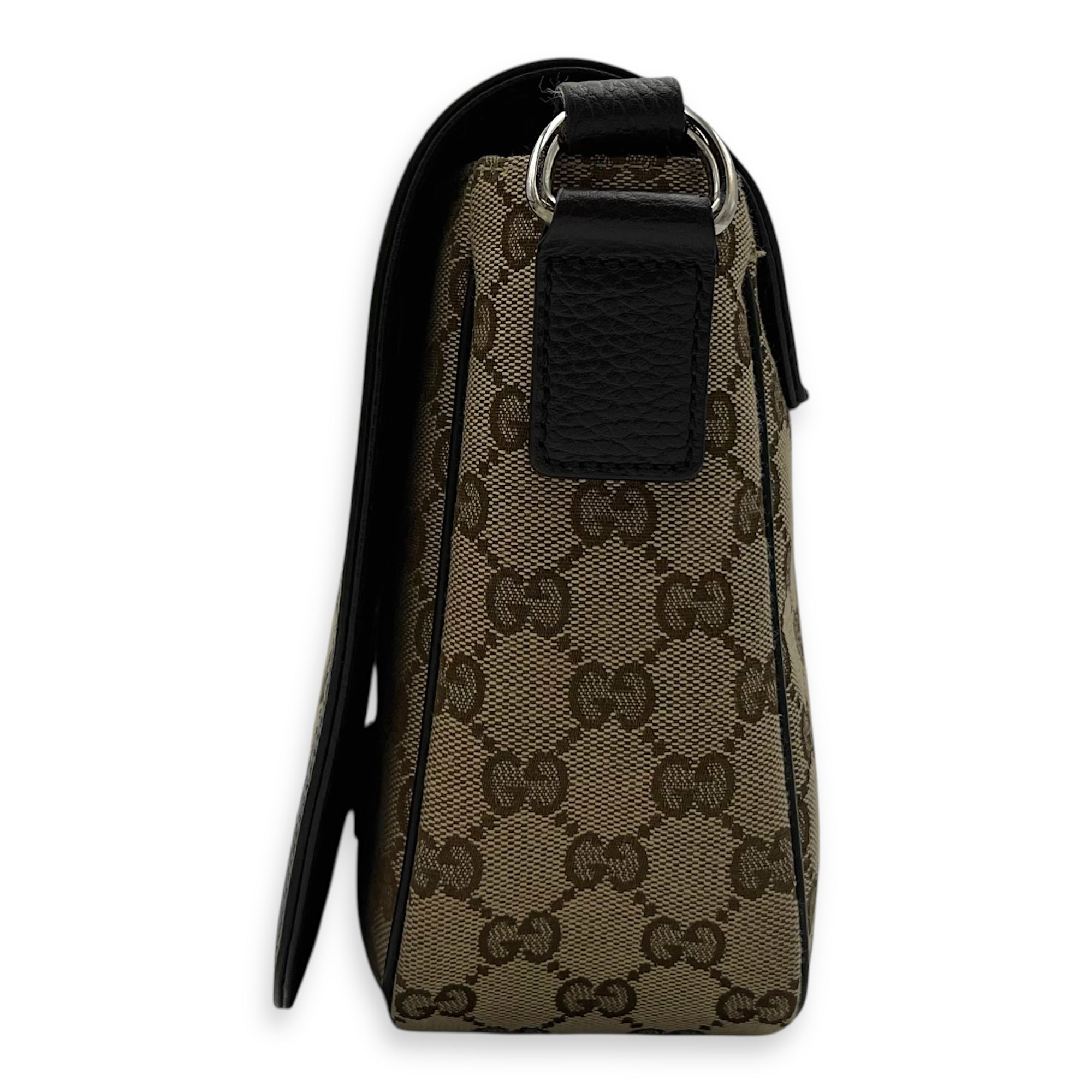 Gucci GG Supreme Small Brown Messenger in Canvas, Silver hardware_4