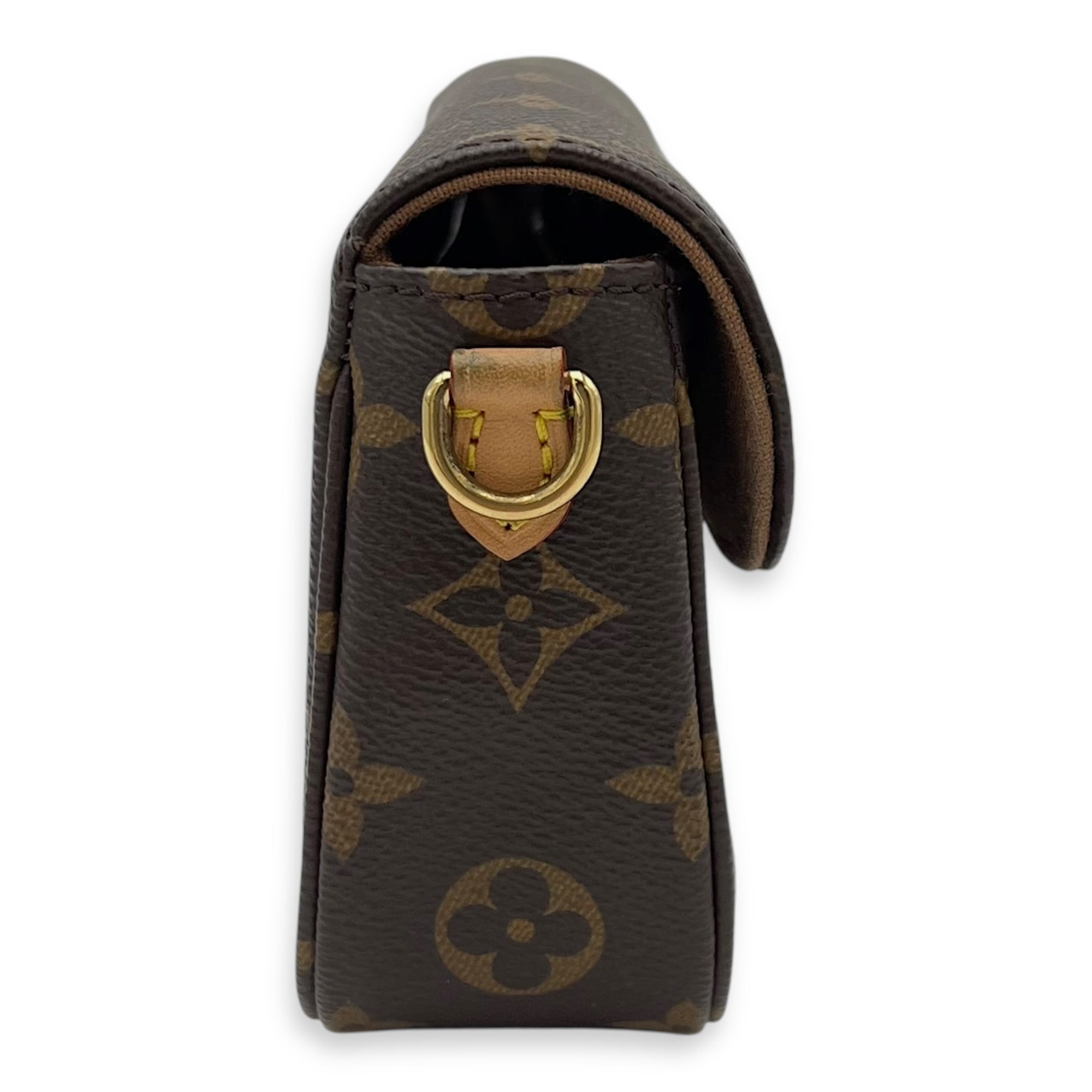 Louis Vuitton Ivy Crossbody Bag Brown in Monogram Coated Canvas, Gold hardware_4