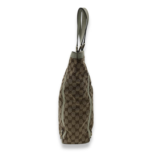 Gucci GG Tote Bag Brown in Canvas, Gold hardware_4