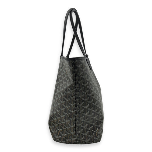 Goyard Saint Louis Tote Bag PM Black in Coated Canvas, Silver hardware_4