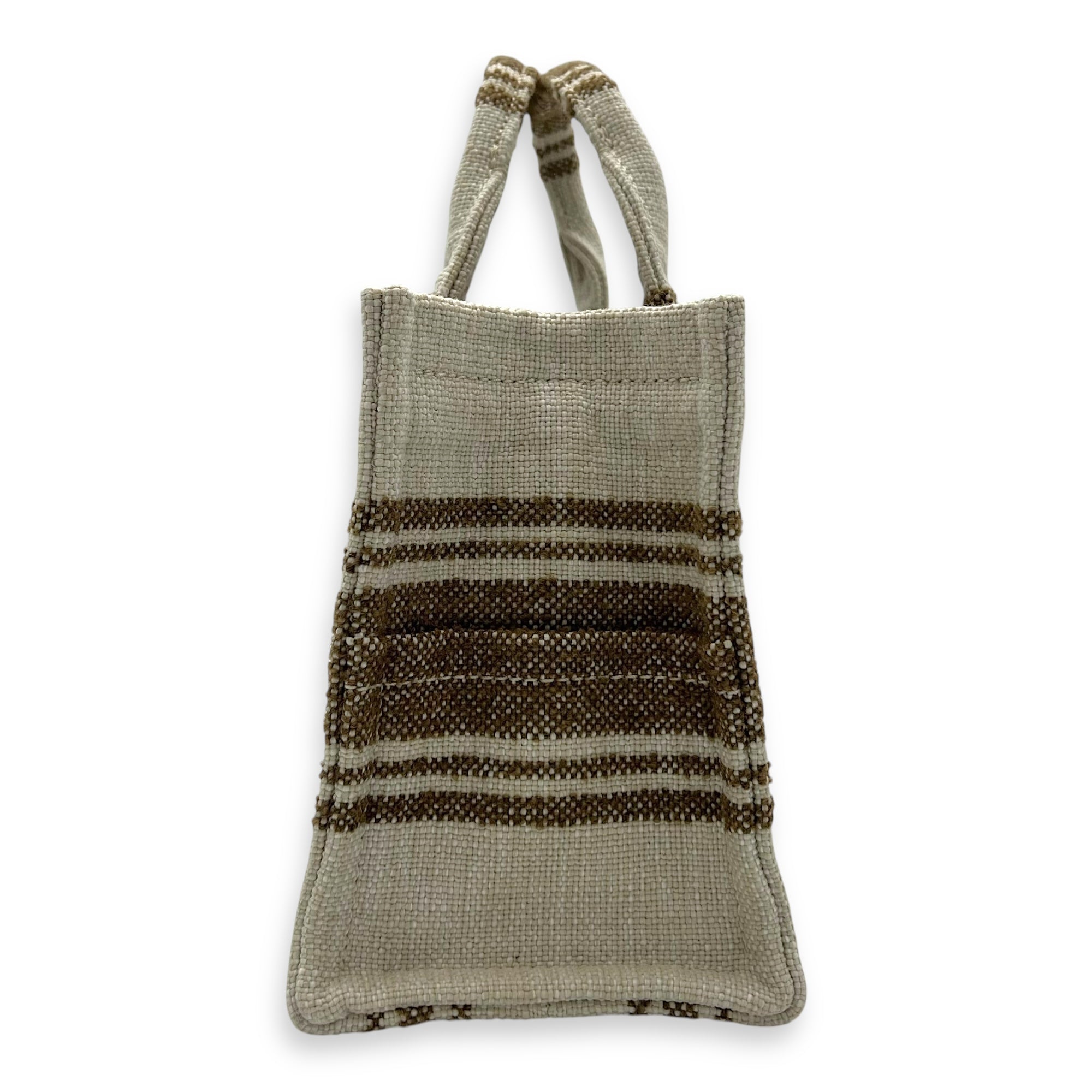 Celine Cabas Tote Bag Beige in Jacquard, Gold hardware_4