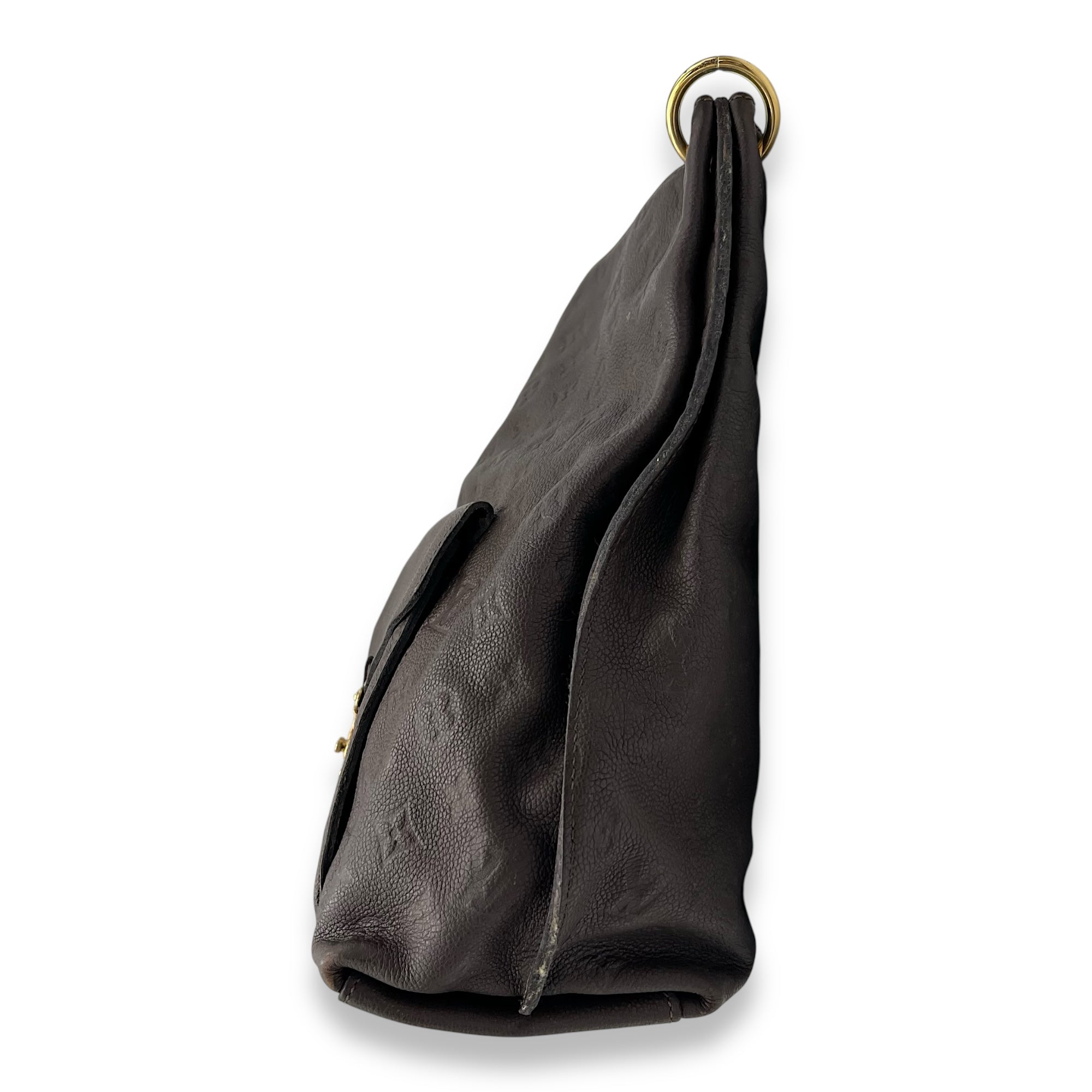 Louis Vuitton Metis Shoulder Bag Hobo Brown in Empreinte Leather, Gold hardware_4