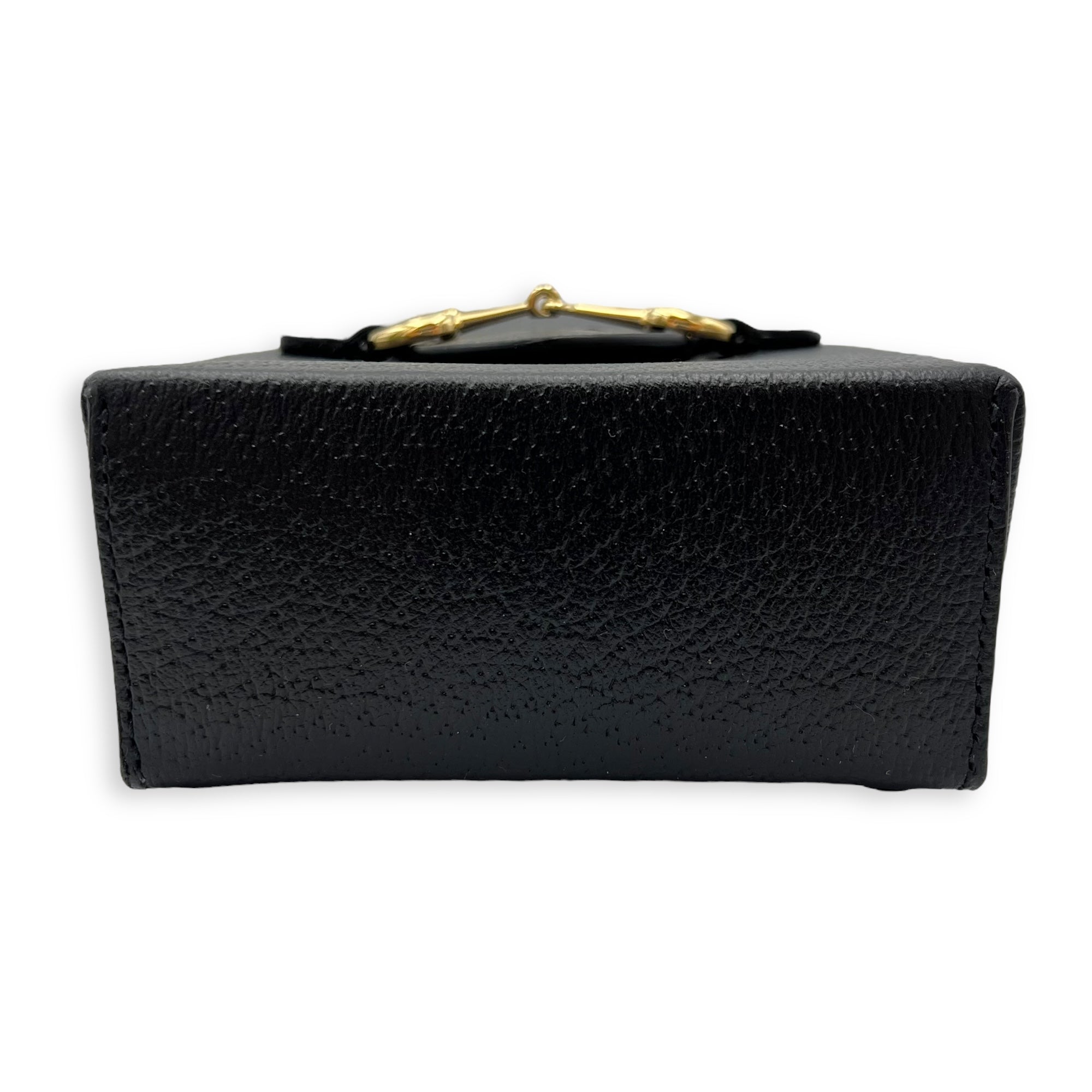 Gucci Horsebit 1955 Black Crossbody Bag in Calfskin, Gold hardware_4