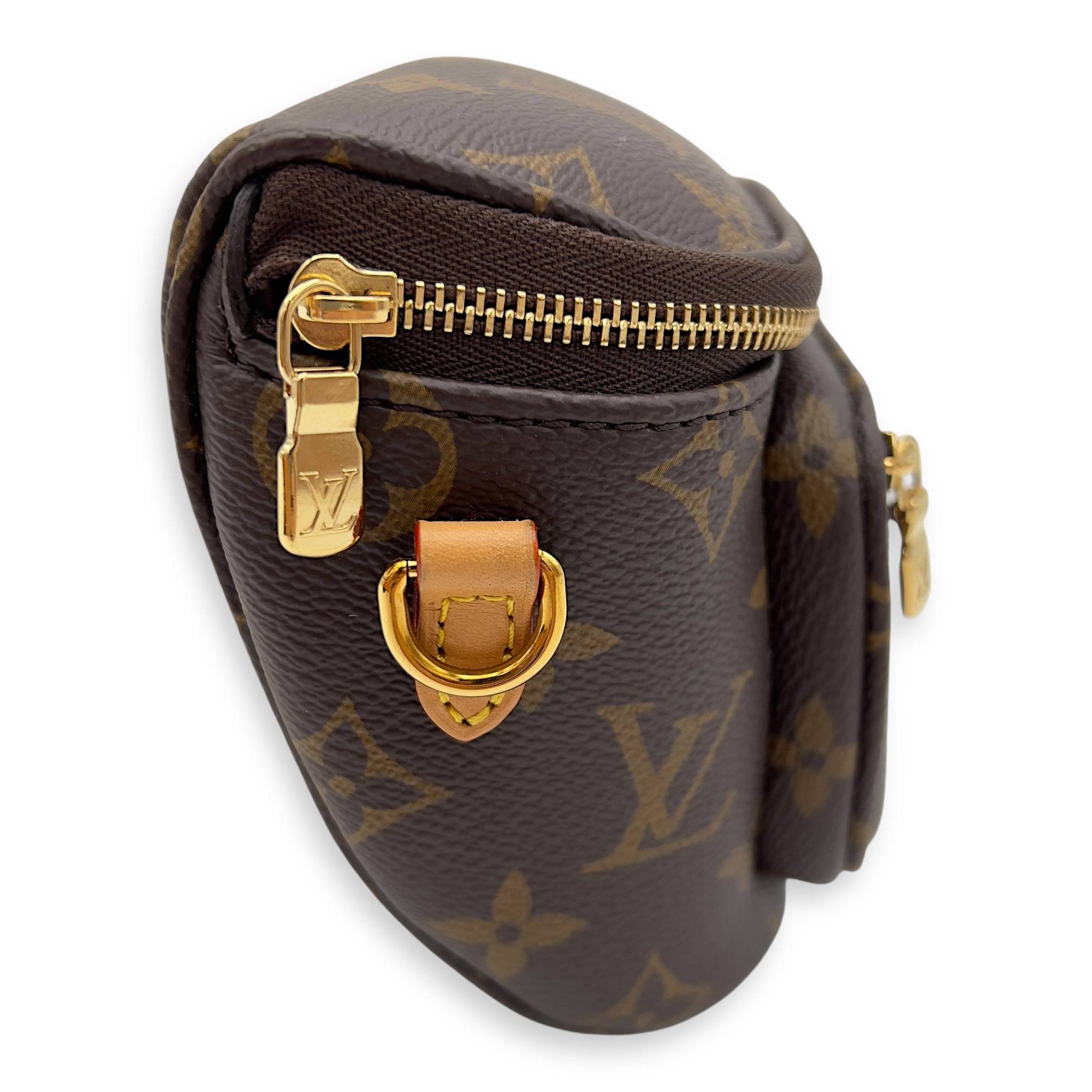 Louis Vuitton BumBag Mini Brown Belt Bag in Coated Canvas, Gold hardware_6