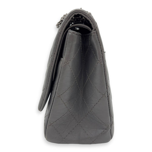 Chanel 2.55 Shoulder Bag Grey in Calfskin, Ruthenium hardware_6