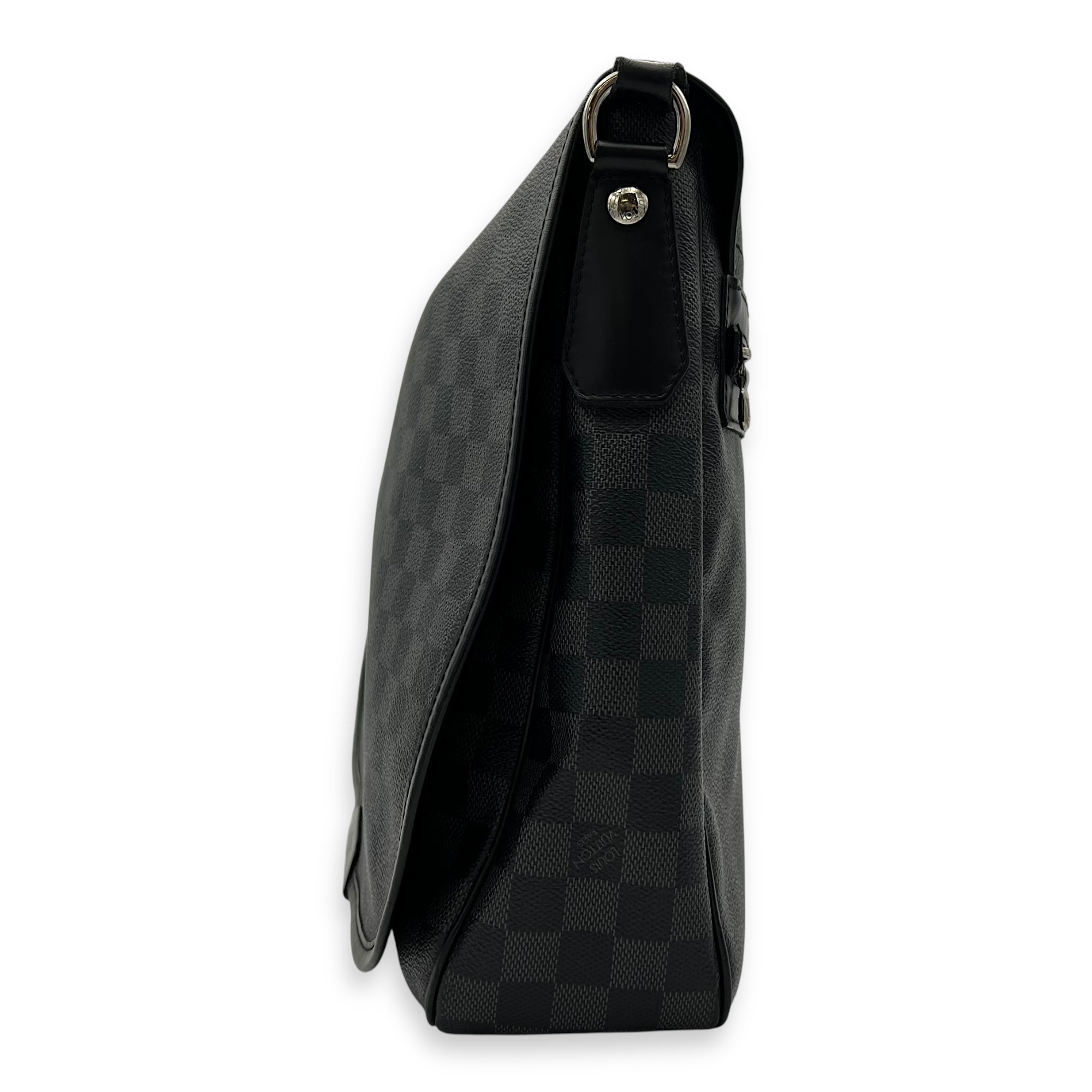 Louis Vuitton Daniel Messenger Graphite in Coated Canvas, Silver hardware_4