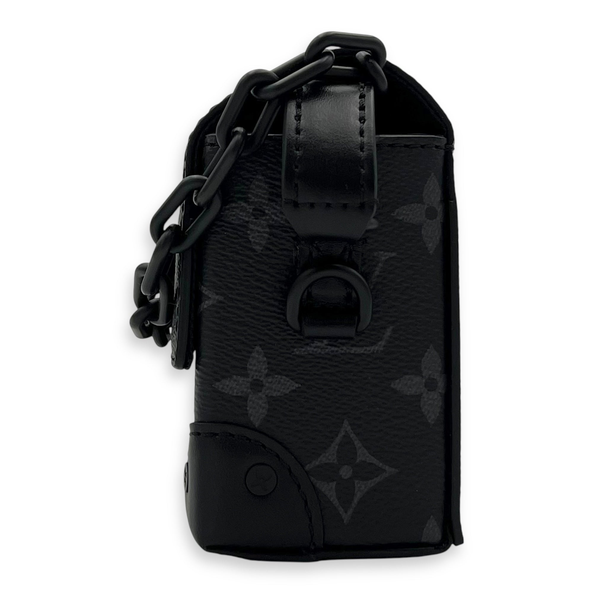 Louis Vuitton Steamer Wearable Black Wallet On Chain in Monogram Coated Canvas, Lacquered Metal hardware_4