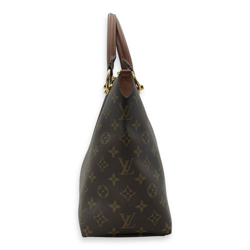 Louis Vuitton V MM Brown Top Handle Bag in Monogram Coated Canvas, Gold hardware_4