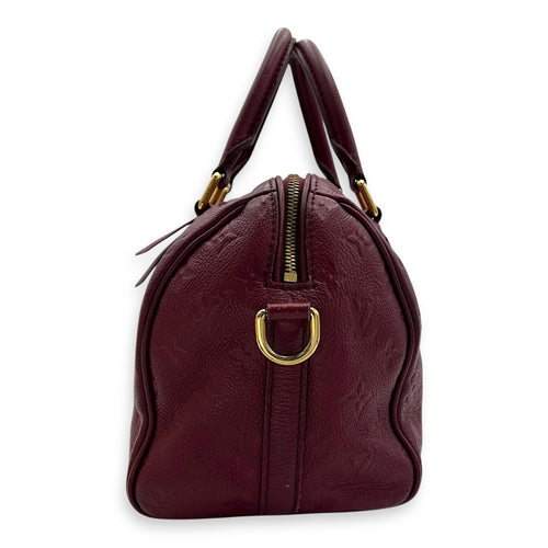 Louis Vuitton Speedy Bandouliere Top Handle Bag 25 Red in Empreinte Leather, Gold hardware_4