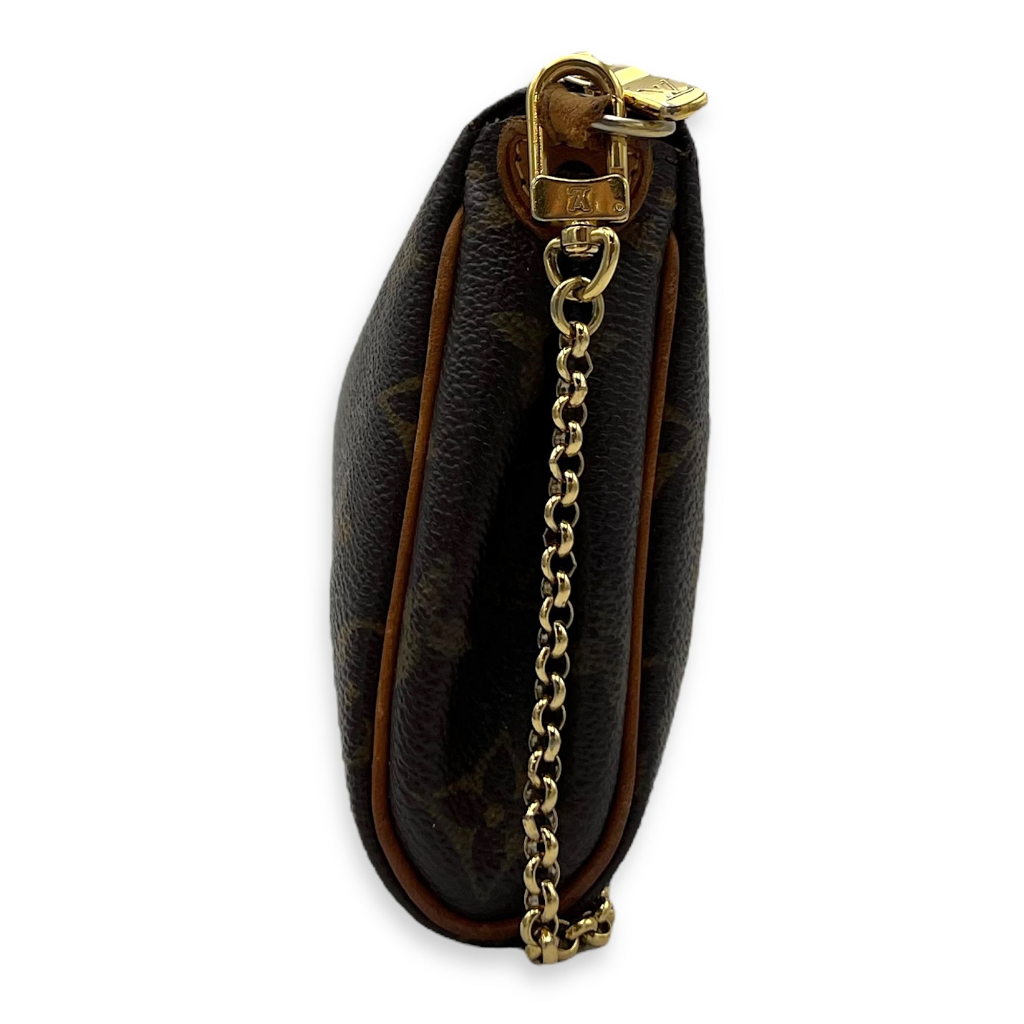 Louis Vuitton Eva Crossbody Bag Brown in Monogram Coated Canvas, Gold hardware_4