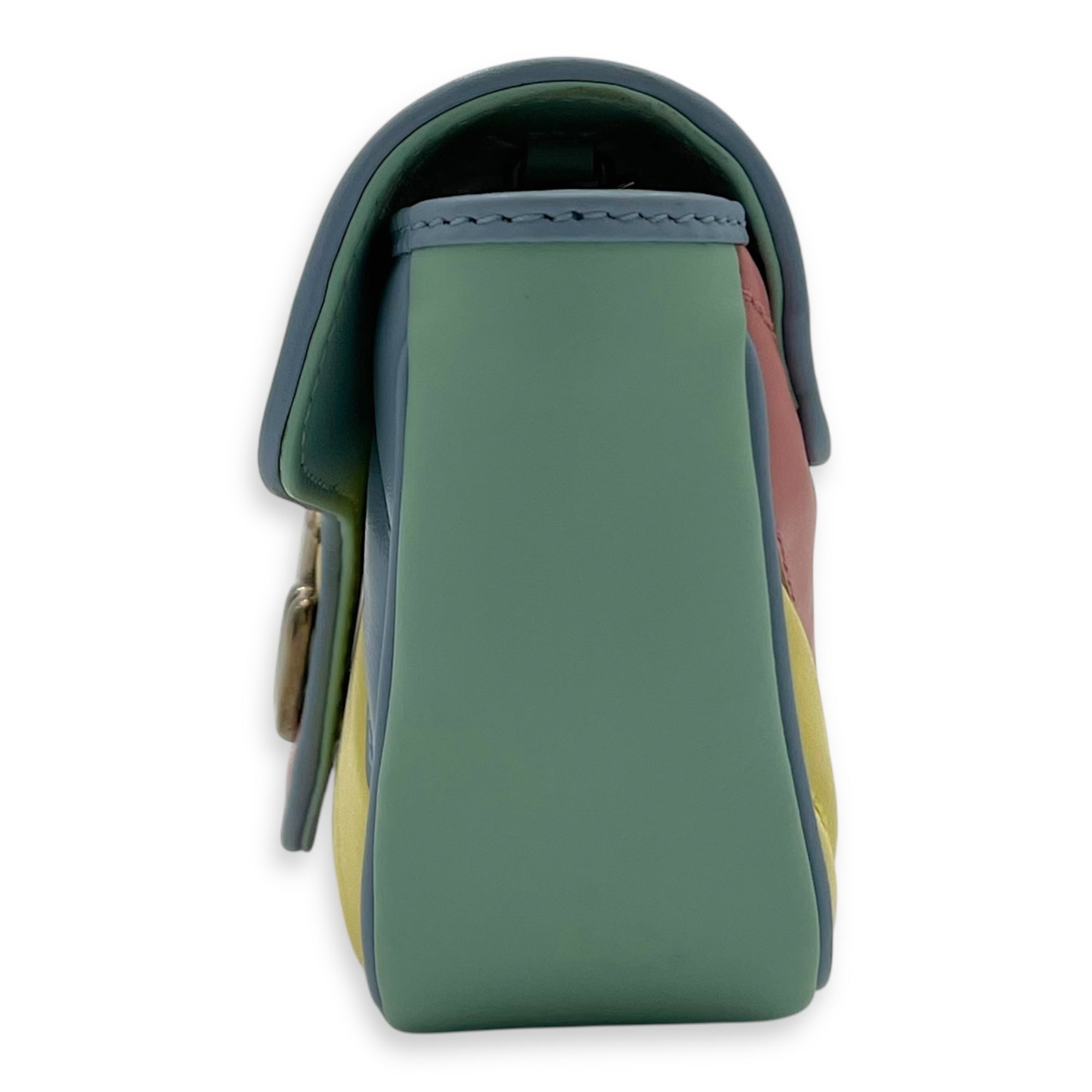 Gucci GG Marmont Crossbody Bag Multi-colour in Calfskin, Silver hardware_4