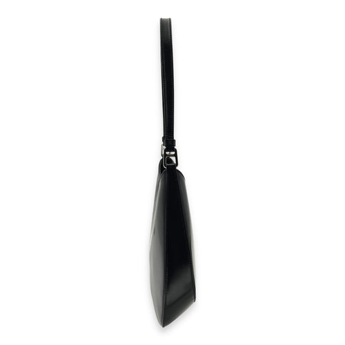 Prada Cleo Shoulder Bag Black in Calfskin, Gold hardware_4