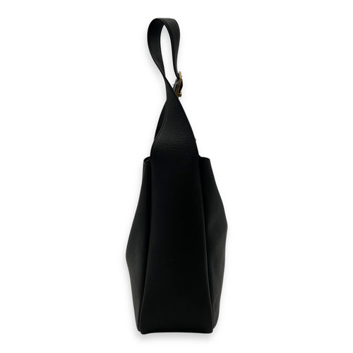 Saint Laurent Le 5 A 7 Shoulder Bag Black in Calfskin, Silver hardware_4
