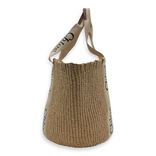 Chloé Woody basket Top Handle Bag Large White in Woody_4