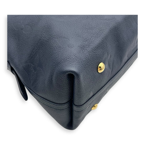 Louis Vuitton Carryall MM Blue Shoulder Bag in Empreinte Leather, Gold hardware_9