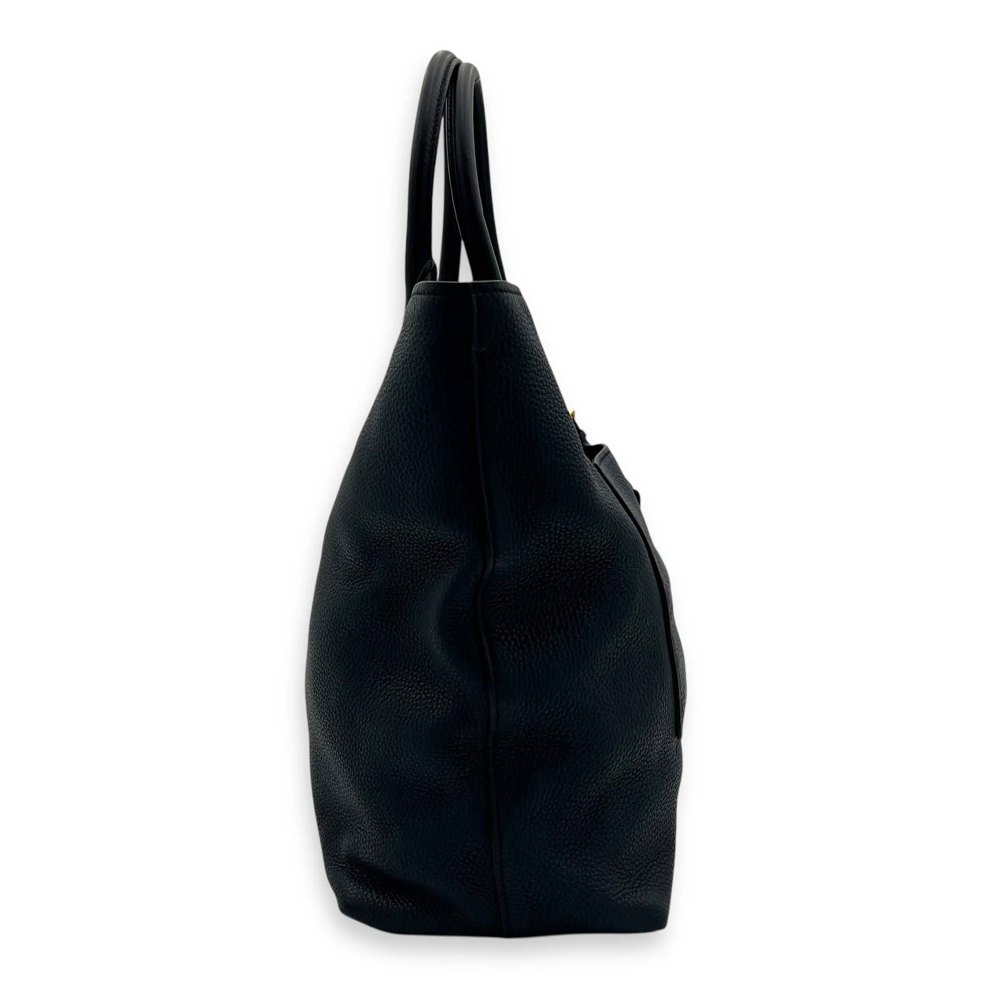 Prada 2 way bag Top Handle Bag Blue in Calfskin, Gold hardware_4