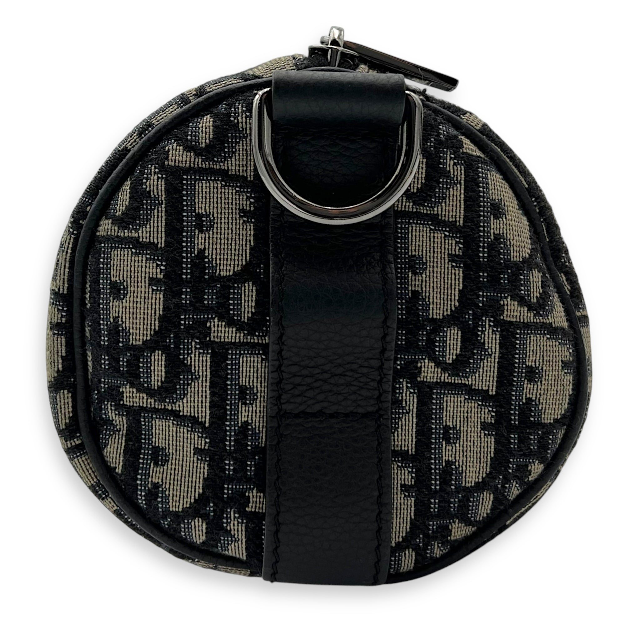 Christian Dior Roller Crossbody Bag Blue in Jacquard, Silver hardware_4