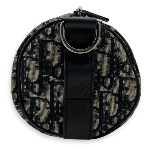 Christian Dior Roller Crossbody Bag Blue in Jacquard, Silver hardware_4