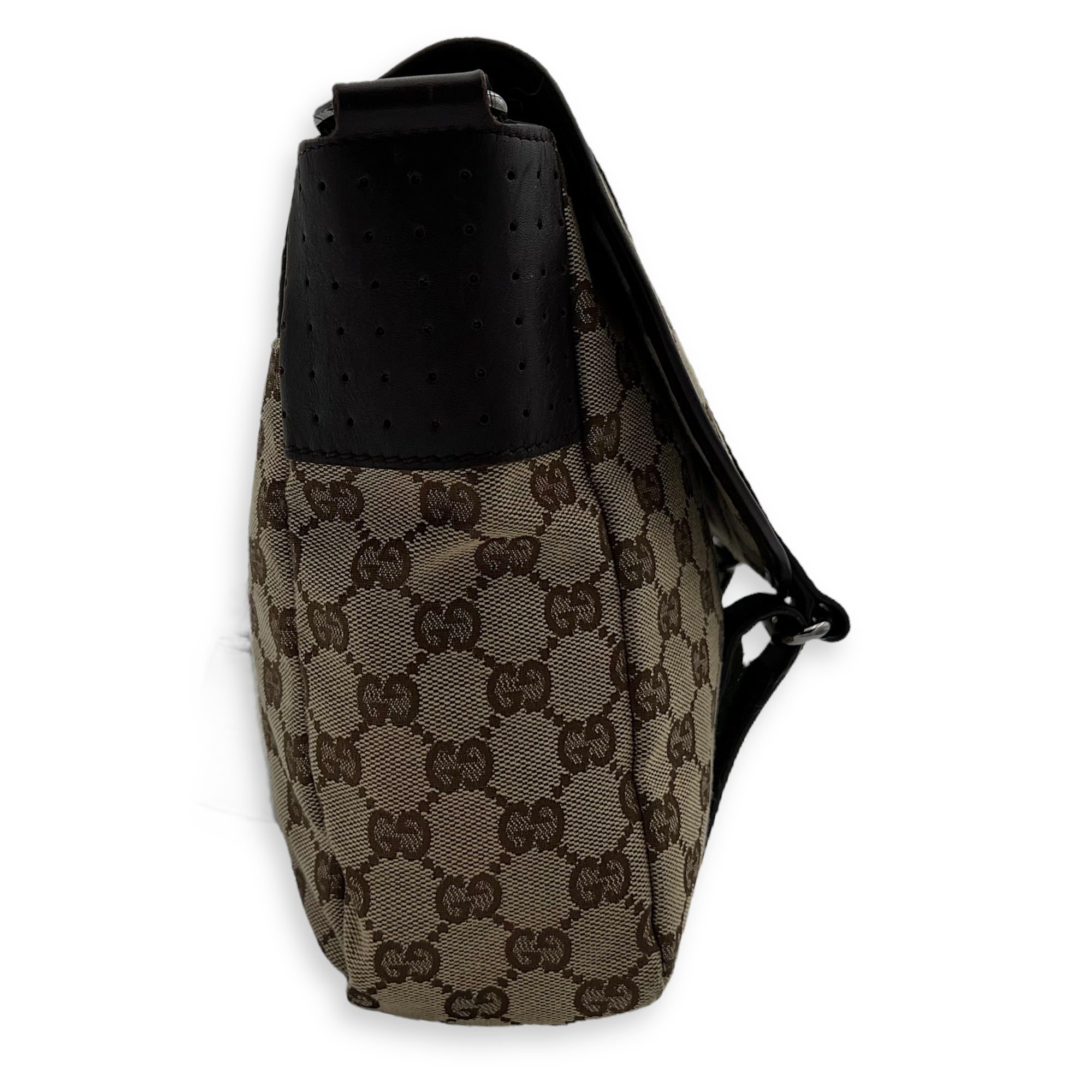 Gucci GG Messenger Brown in Jacquard, Silver hardware_4