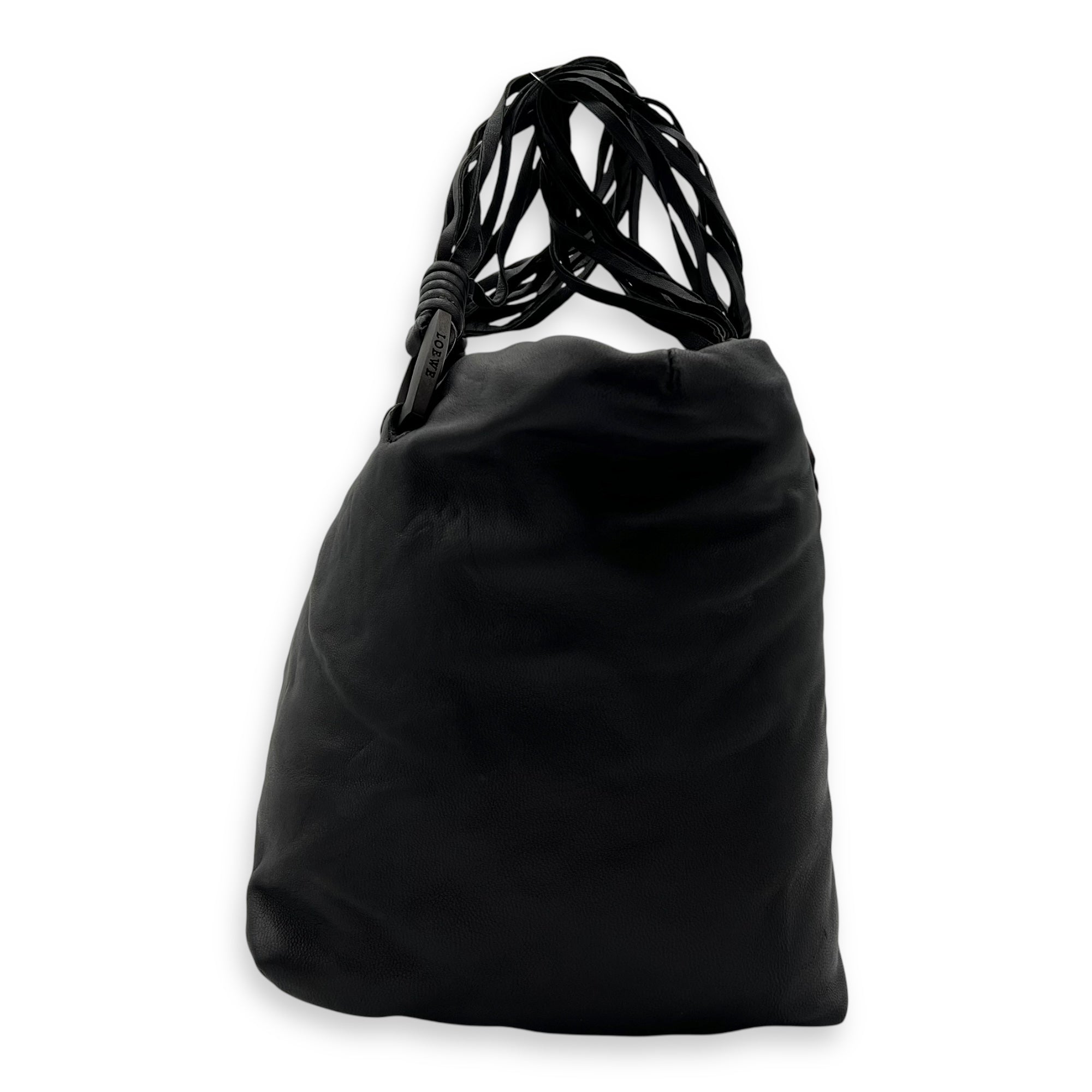 Loewe Vintage Top Handle Bag Black in Lambskin, Silver hardware_4
