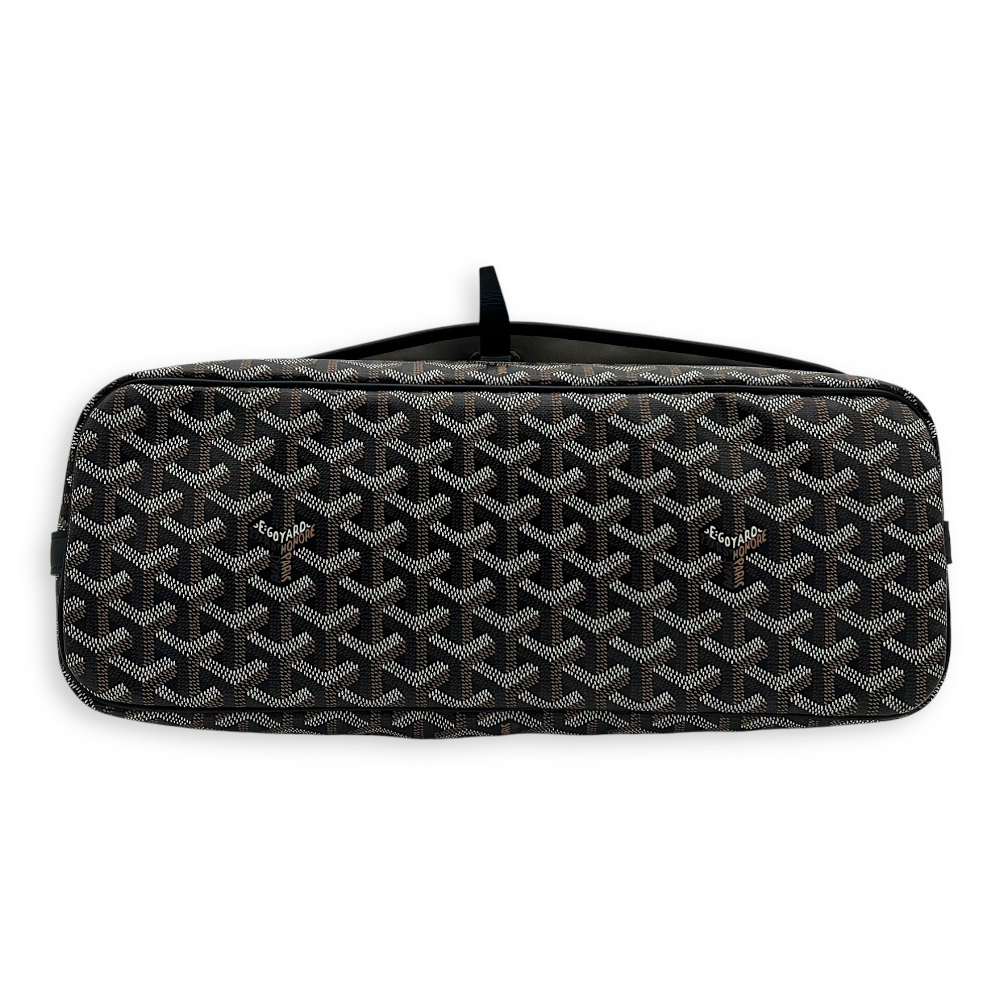 Goyard Capetien Messenger MM Black in Coated Canvas, Silver hardware_5