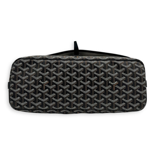 Goyard Capetien Messenger MM Black in Coated Canvas, Silver hardware_5