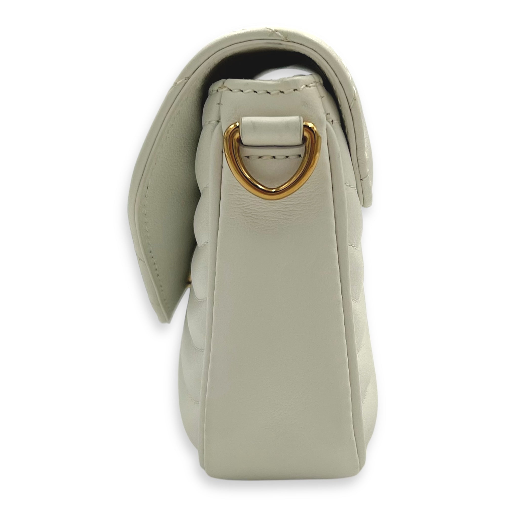 Louis Vuitton New Wave Crossbody Bag White in Calfskin, Gold hardware_4