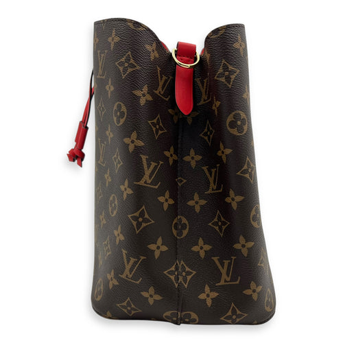 Louis Vuitton NeoNoe Bucket Bag Brown in Monogram Coated Canvas, Gold hardware_4