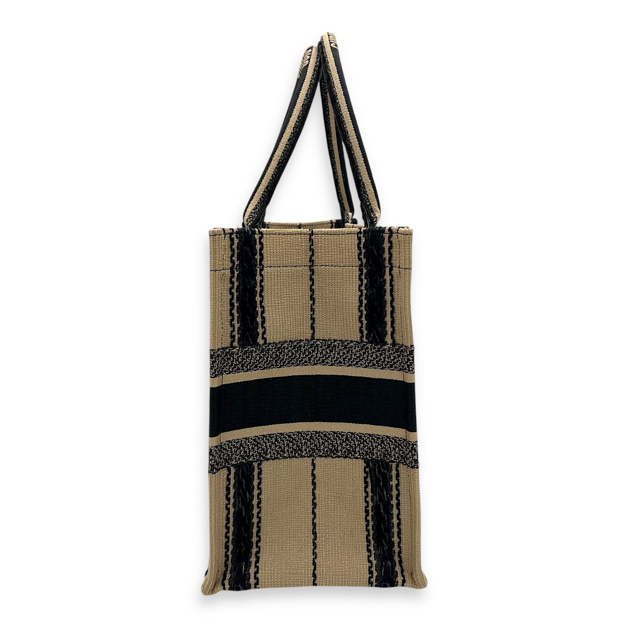 Dior Book Tote Top Handle Bag Medium Brown in Canvas_4