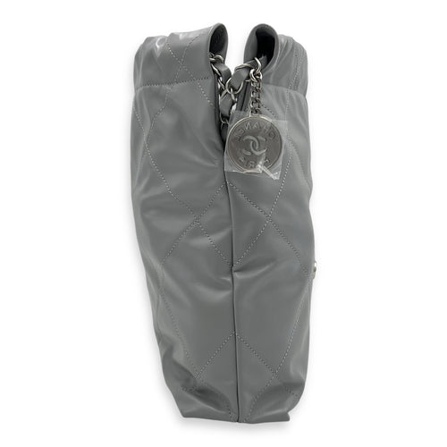 Chanel 22 Tote Bag Grey in Calfskin, Silver hardware_4