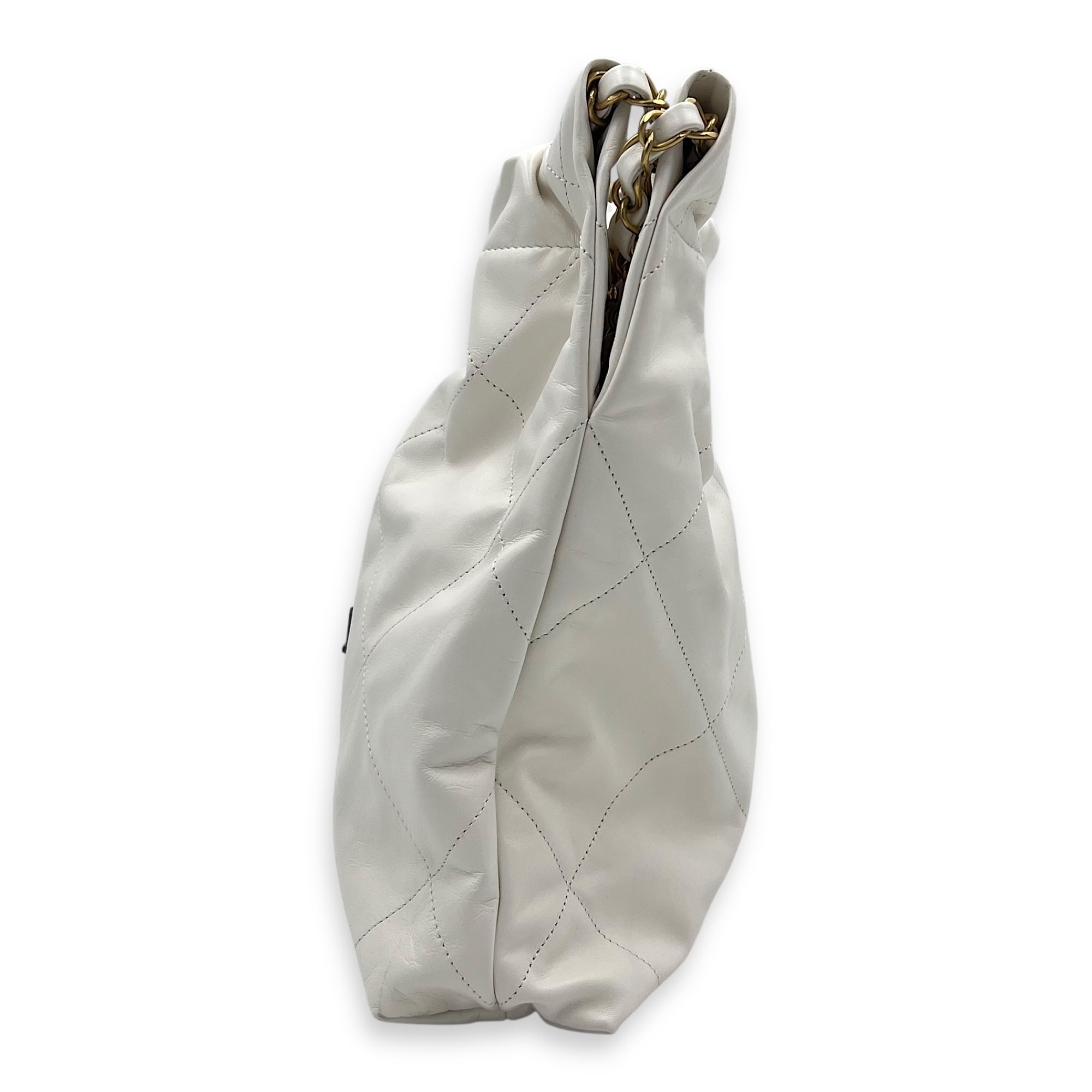 Chanel 22 Tote White Tote Bag in Calfskin, Mixed hardware_4