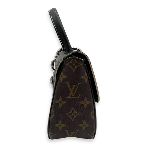 Louis Vuitton Chain It Top Handle Bag Brown in Monogram Coated Canvas, Silver hardware_11