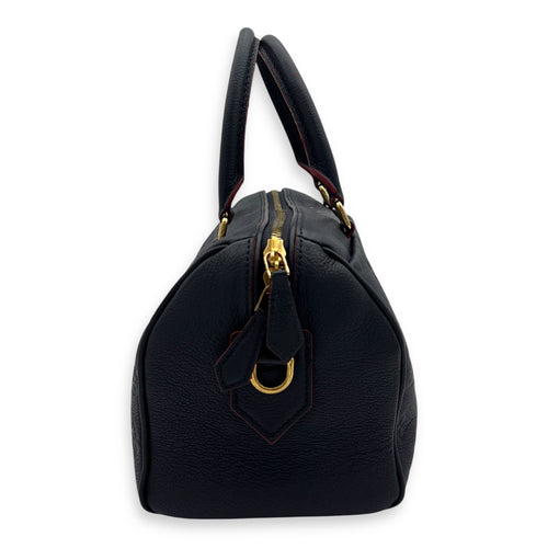 Louis Vuitton Speedy Bandouliere Top Handle Bag 25 Blue in Empreinte Leather, Gold hardware_12