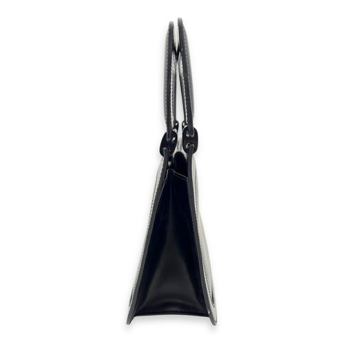 Loewe Vintage Top Handle Bag Black in Calfskin, Silver hardware_7
