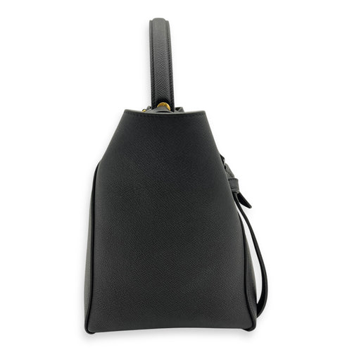 Celine Belt bag Top Handle Bag Mini Black in Calfskin, Gold hardware_6