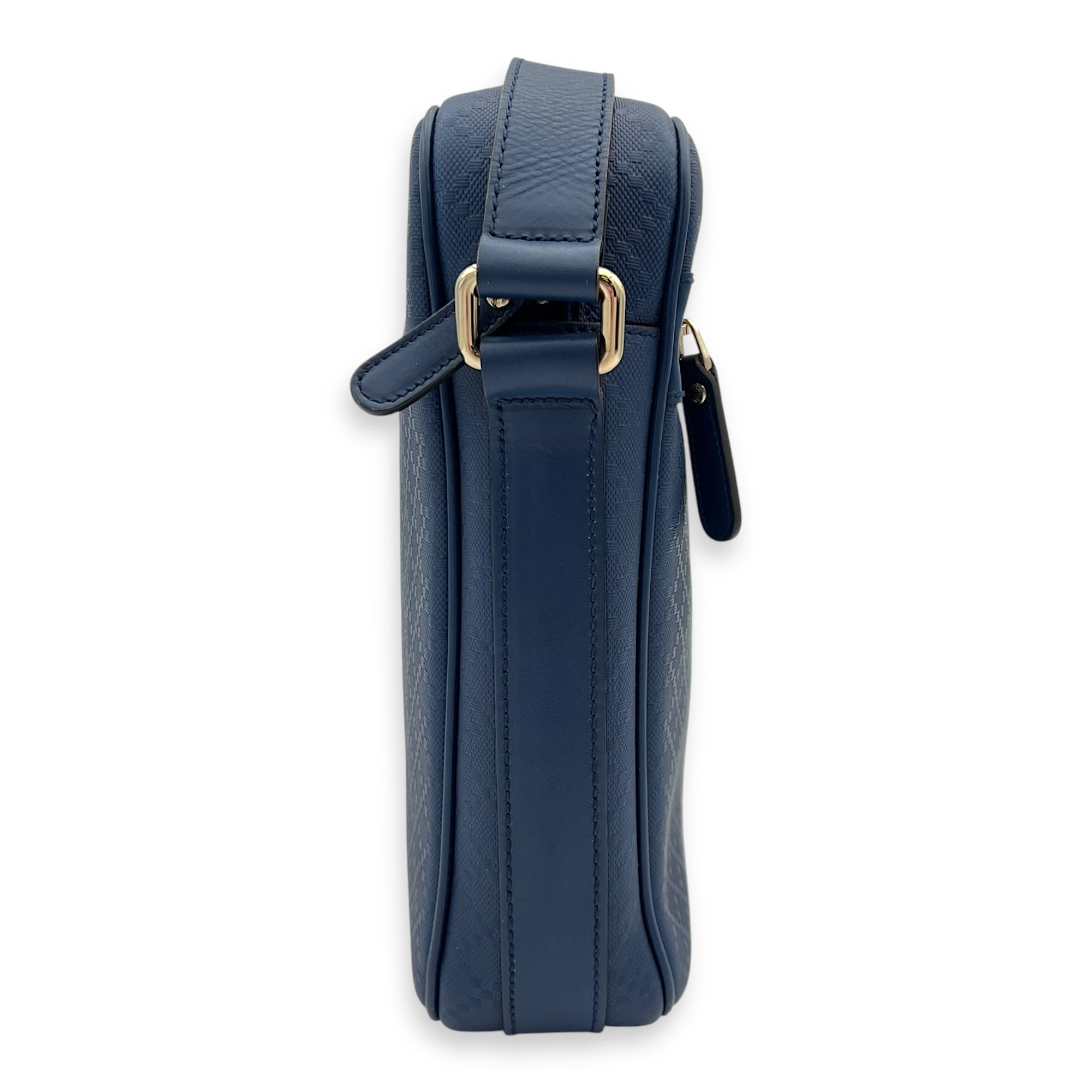Gucci diamante Messenger Blue in Calfskin, Silver hardware_9