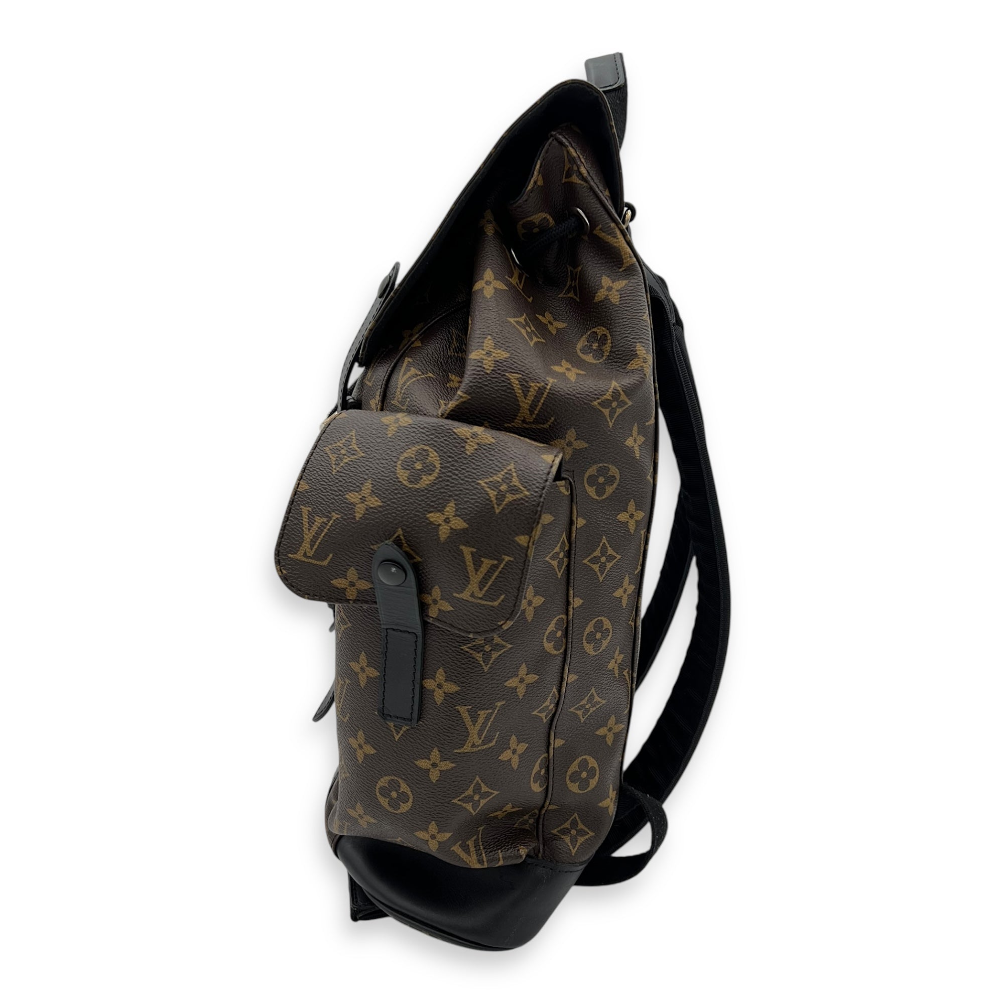 Louis Vuitton Christopher Backpack Brown in Monogram Coated Canvas, Gold hardware_8