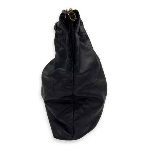 Chanel 22 Tote Shoulder Bag Medium Black in Calfskin, Gold hardware_6