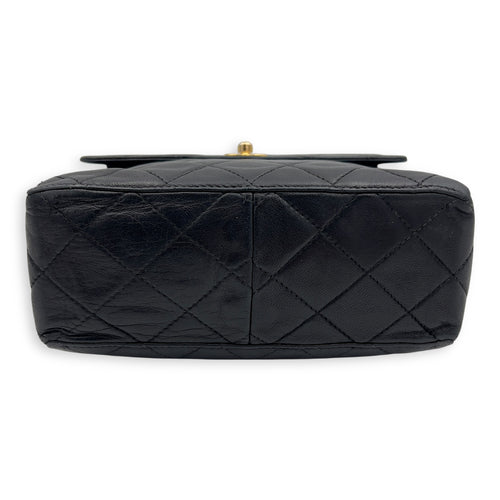 Chanel Vintage CC Shoulder Bag Black in Lambskin, Gold hardware_6