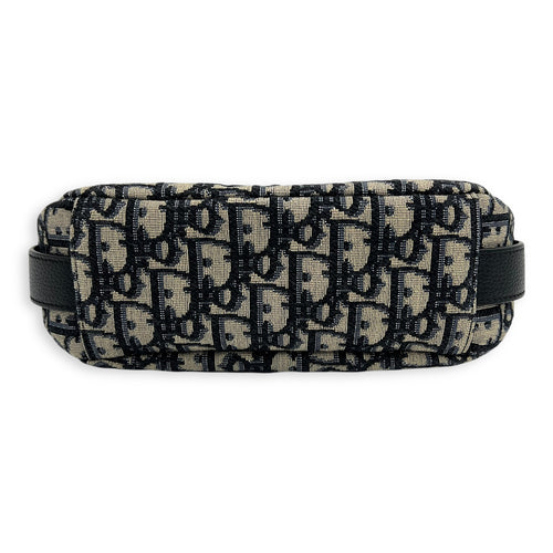 Dior Oblique Saddle Blue Crossbody Bag in Jacquard, Silver hardware_6