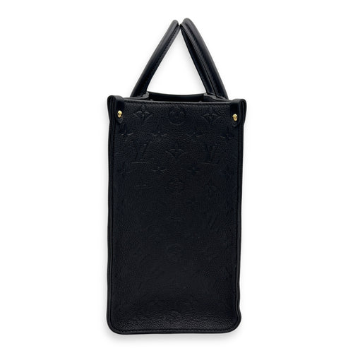 Louis Vuitton OnTheGo MM Black Top Handle Bag in Empreinte Leather, Gold hardware_5