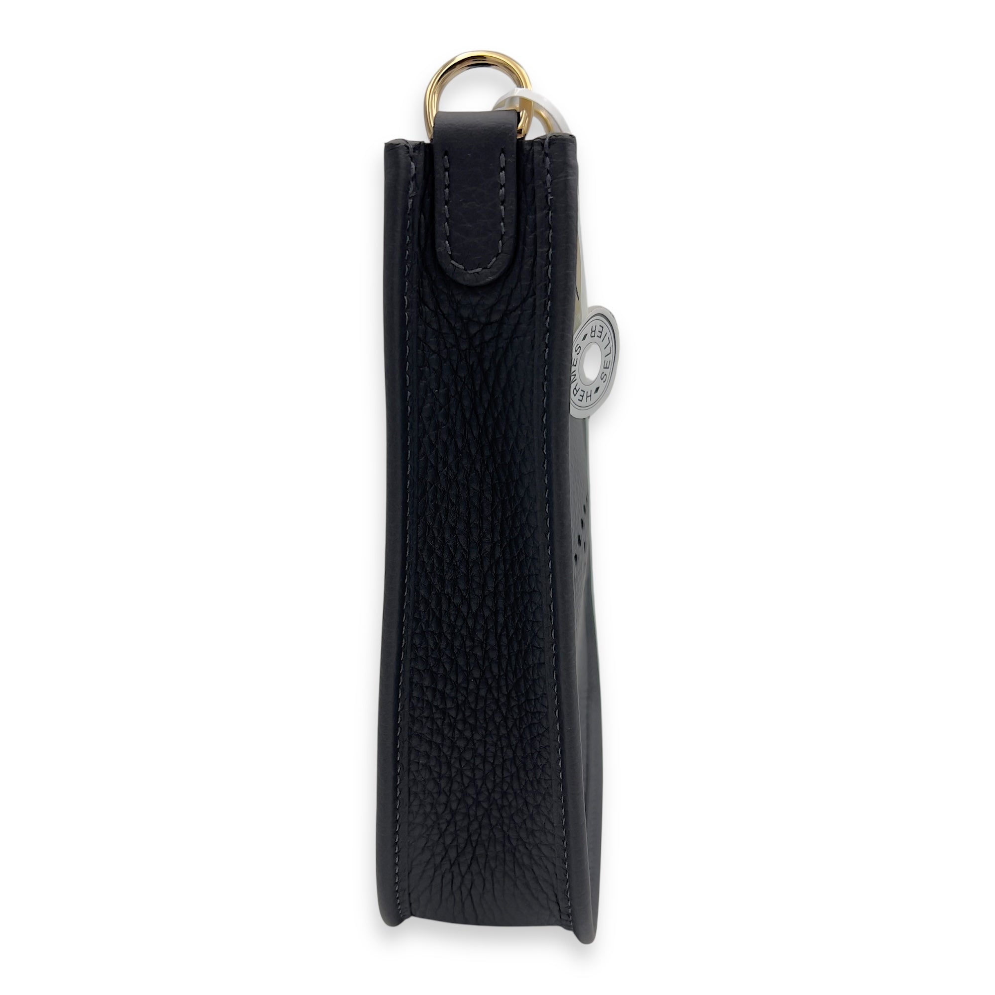 Hermès Evelyne TPM Ardoise Crossbody Bag in Clemence, Permabrass hardware_4