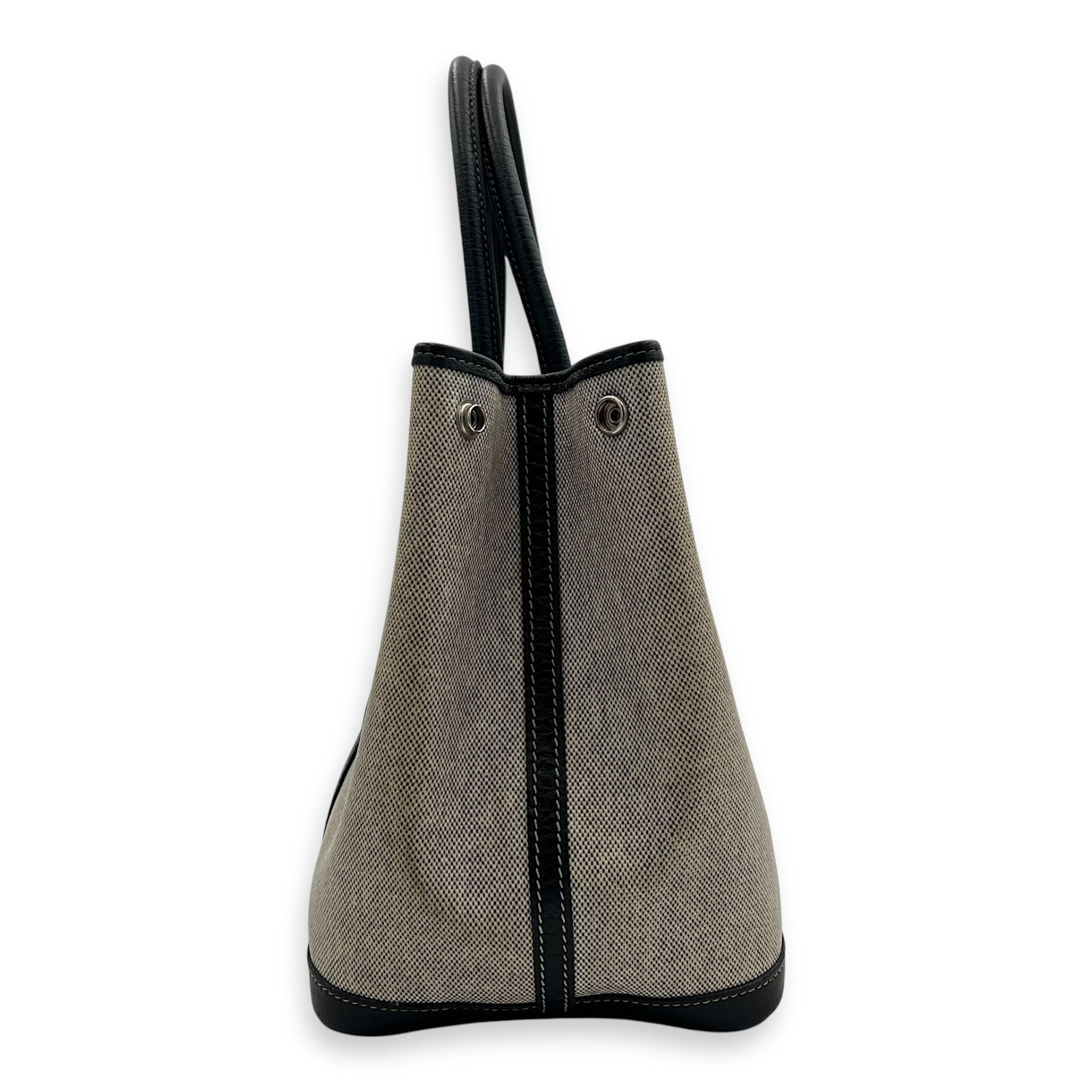Hermès Garden Party 36 Beige Top Handle Bag in Buffle & Toile, Palladium hardware_4