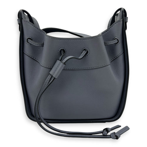 Loewe Hammock Mini Blue Shoulder Bag in Calfskin, Silver hardware_9