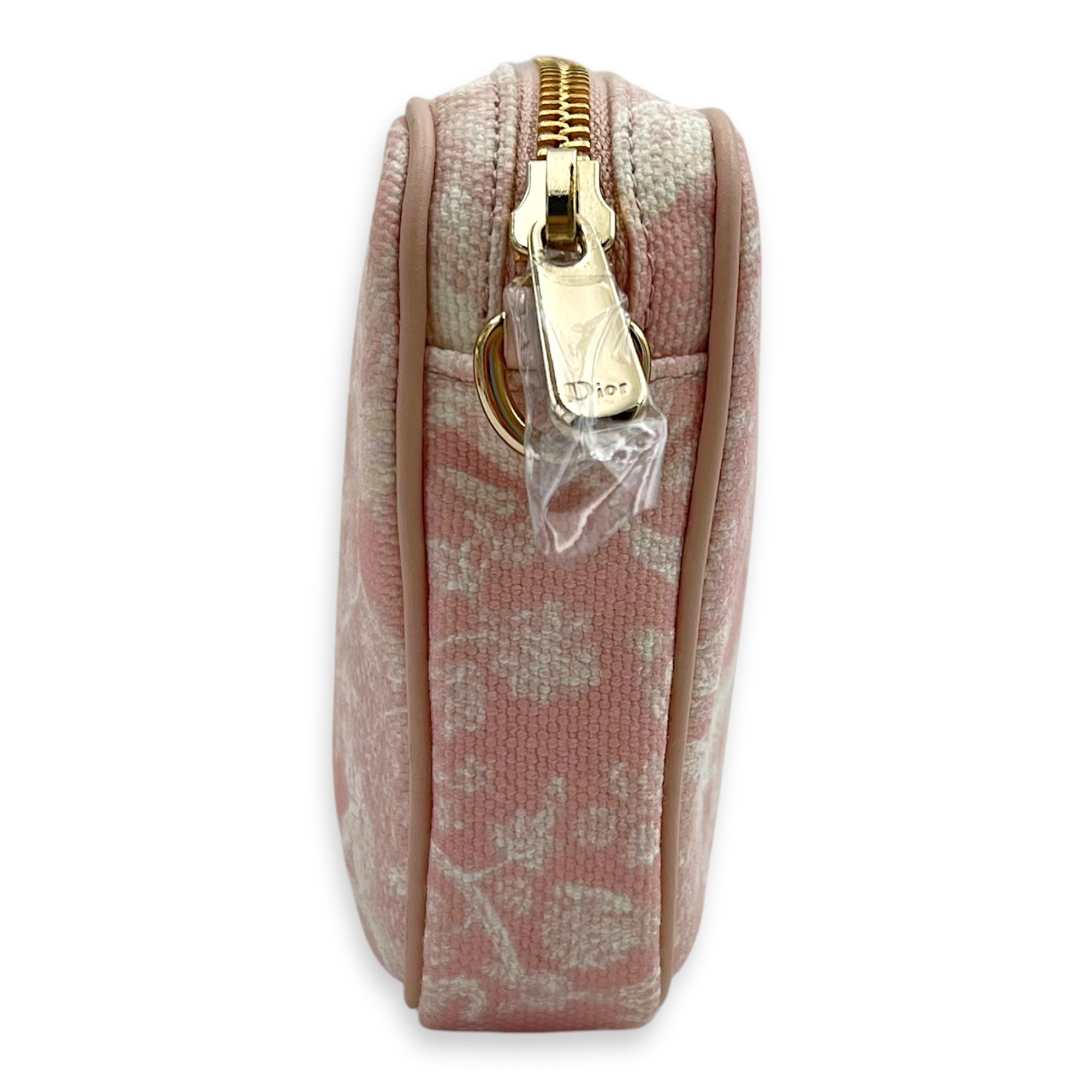Dior Multi-pouch Crossbody Bag Pink in Canvas, Light Gold hardware_4